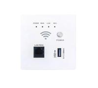 Osmond Enrutador WiFi de 2,4 GHz y 300 Mbps, Enchufe WiFi Inalámbrico, Relé Ap RJ45, Panel de Enchufe USB Inteligente, Enrutador WiFi de Pared Integrado A