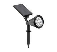 Osmond Foco solar de 7 LED para exteriores, IP65, impermeable, brillo ajustable, foco decorativo para jardín, A
