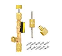 Osmond Herramienta de Instalación y Extracción de Núcleos de Válvula con 10 Núcleos de Válvula 5v1 y Extractor de Núcleos de Válvula de Doble Cabezal con Puertos de 1/4 y 5/16.