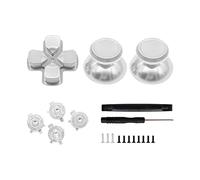 Osmond Joystick de Palanca de Mando de Metal Tapa AnalóGica BotóN de Tecla Cruzada Botones Dpad para Reemplazo del Controlador Plateado