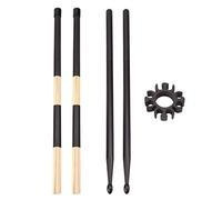 Osmond Kit de de Nailon con Cepillo de Madera, Clip de Soporte de, Accesorios de BateríA de Jazz Negro