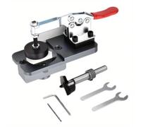 Osmond Kit de Plantilla para Taladrar Bisagras 35 mm, Plantilla Guía para Taladrar Bisagras Ocultas, Plantilla Perforadora y Localizador de Orificios para Bisagras de Aleación de Aluminio
