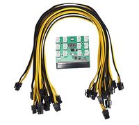 Osmond Kits de tarjeta de derivación módulo de alimentación con 12 unidades serías cable de alimentación 6 a 6 para 1200W 750W PSU GPU minería ETH