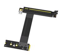 Osmond M.2 NGFF Key M a PCIe 16x Tarjeta adaptador elevador de tarjeta gráfica, Nvme a PCI-Express 16X Cable de extensión (dirección izquierda)