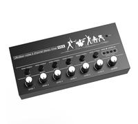 Osmond Mezclador de Audio de 6 Canales Mezclador de Línea de Ruido Ultrabajo Mezclador Estéreo de Fácil Operación para Guitarras, Bajos, Teclados y Mezclas de Escenario