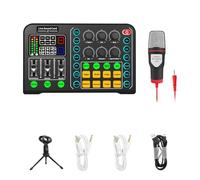 Osmond Mezclador de audio profesional con juego de micrófono, interfaz de audio con DJ para transmisión de juegos