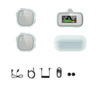 Osmond Micrófono Lavalier inalámbrico de 2,4 G, reducción de ruido, teléfono móvil, micrófono de grabación de transmisión en bidireccional, fácil de instalar, fácil de usar, A