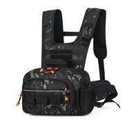 Osmond Mochila de Pesca con Portacañas, Bolsa para Guardar Señuelos, Bolsa Molle para Exteriores, Bolsa Multifuncional para Aparejos.