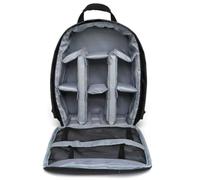 Osmond Mochila Multifuncional para Cámara Digital, Impermeable, para Exteriores, para Cámara Réflex Digital, para Objetivo, Color Gris.