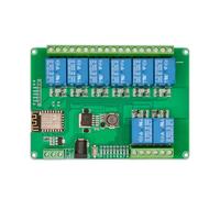 Osmond Módulo de Relé de 8 Canales con Fuente de Alimentación de 12-24/5 V CC, Módulo WiFi ESP-12F Integrado para Desarrollo Secundario ESP8266.