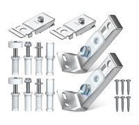 Osmond Paquete de 2 piezas de repuesto de reparación de doble puerta plegable de metal, paquete de herrajes pivotantes para puerta corredera de puerta plegable