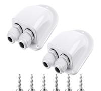 Osmond Paquete de 2 Prensaestopas Solares, Prensaestopas Solares, Carcasa Entrada Cable Doble para Tipo Vehículos Recreativos, Caravanas y Marinos de 3 Mm² A 10 Mm², Color