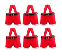 Osmond Paquete de 6 Bolsas de Regalo Navideñas con Forma de Papá, Pequeñas Bolsas de Dulces, Bolsas de Regalo Decorativas para Fiestas Navideñas para Regalos