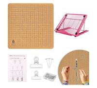 Osmond Placa de Encaje y Soporte Ajustable de Metal con Clip en Forma de T Suministros para Hacer Encajes Herramienta para Hacer Encajes para Pulseras de Cordón S