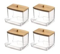 Osmond Porta Hisopos de Algodón, Dispensador de Hisopos de Algodón, Recipiente de Almacenamiento para Baño con Tapa