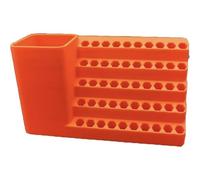 Osmond Portapuntas de Destornillador de 50 Orificios con Soporte para Taladro Eléctrico - Caja Organizadora de Brocas para Brocas de de 1/4 de Pulgada y Tornillos