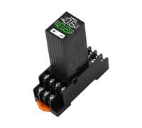 Osmond Relé Temporizador de Cristal Líquido H3Y-4 AC220V, Doble Tiempo, con Base, Pantalla Digital Pequeña, Retardador de Control de Tiempo de