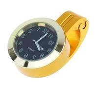 Osmond Reloj Universal para Manillar de Motocicleta de 7/8 Pulgadas con Hebilla, Resistente Al Agua, Al Sol y A los Golpes, Dorado.