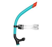 Osmond Snorkel Entrenamiento Natación con Boquilla Montaje Central y Válvula Purga Unidireccional para Entrenamiento Natación, para Jóvenes y Niños, Color Azul Lago.