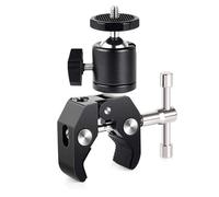 Osmond Super Clamp con Mini Cabezal Esférico de 360°, Abrazadera de Liberación Rápida, Soporte para Trípode, Clip de Tornillo de 1/4 para Cámara DSLR
