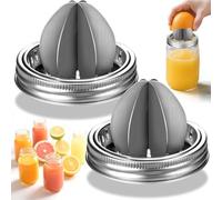 Osmond Tapa para Exprimidor MasonJar, Exprimidor Manual de Acero Inoxidable, Exprimidor de Cítricos y Exprimidor de Limones para Accesorios de Boca MasonJar.