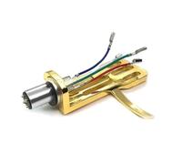 Osmond Tocadiscos de Vinilo con Soporte de Aguja y Cable de Cobre, Fonógrafo, Vinilo LP, Accesorios Universales AT3600L Dorado