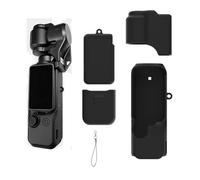 Osmos Pocket 4 Funda de silicona, juego de funda protectora completa para DJI OSMO Pocket 4, tapa de lente, funda de cuerpo, cubierta de pantalla, funda de batería y correa antipérdida, accesorio de