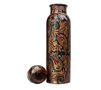 OSNICA Botella de agua de cobre para viajeros, 100% cobre puro, sin articulaciones, beneficios para la salud, botella elegante de cobre 1