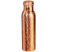 OSNICA Botella de viaje de cobre 100 % puro, sin juntas, a prueba de fugas, beneficios para la salud ayurvédica, elegante botella de cobre de 900 ml (diseño 01)