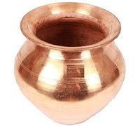 OSNICA Kalash Lota Pot, Puja Wedding Purpose, Temple Home, Good Health Benefit Pure Copper Kalash Lota para Templo y Pooja, 300 ml