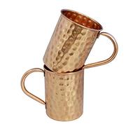 OSNICA Vaso de cobre martillado 100% puro vaso de cobre para agua, mejor que las gafas, más seguro que el plástico, DESIGN 9