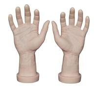 OSNIYAW 2 piezas de maniquí de manos humanas artificiales resistentes maniquí masculino mano realista accesorios para entrenamiento de uñas y decoraciones de fiesta propiedad educativa curso, talla