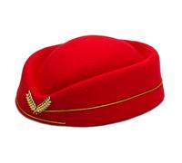 OSNIYAW Aazafatas boina mujeres uniforme formal gorras accesorios sombreros fiesta accesorios disfraz accesorios Título 6: azafata negro