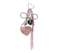 OSNIYAW Accesorio de lazo punk de metal de alta calidad con detalle de cuentas plateadas para personalización de bolso, bolso de amante punk, joyería oscura, b, One Size