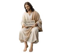 OSNIYAW Adorno espiritual de escritorio, escultura religiosa pintada a mano con mensaje inspirador, regalo de fe