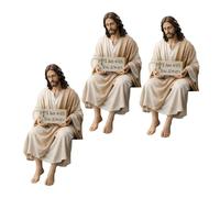 OSNIYAW Adorno espiritual de escritorio, escultura religiosa pintada a mano con mensaje inspirador, regalo de fe