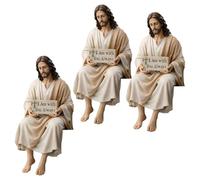 OSNIYAW Adorno espiritual de escritorio, escultura religiosa pintada a mano con mensaje inspirador, regalo de fe