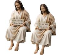 OSNIYAW Adorno espiritual de escritorio, escultura religiosa pintada a mano con mensaje inspirador, regalo de fe