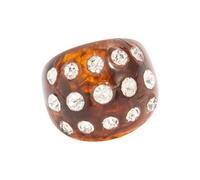 OSNIYAW Anillos abiertos de estilo punk con diamantes tachonados en resina para una declaración de moda única y un ajuste cómodo. Anillos vintage, One Size, como se describe, como se describe
