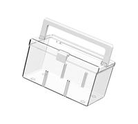 OSNIYAW Caja de almacenamiento transparente con gran capacidad y asa de transporte, adecuada para diferentes necesidades de organización del hogar