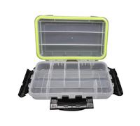 OSNIYAW Caja de almacenamiento versátil para aparejos de pesca con sellado a prueba de fugas, caja de plástico extraíble, gancho para cebo, maletín de aparejos de pesca