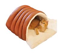 OSNIYAW Cama Aislada para Mascotas con Forma De Pan Perros Pequeños Y Gatos Cojín Cálido Diseño Medio Cerrado Uso En Interiores Y Exteriores Nido De Refugio Cama Cálida Gatos Invierno