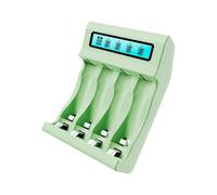 OSNIYAW Cargadores avanzados con 4 ranuras para baterías recargables 2A, 3 A y 1,5 V con pantalla LCD, protección contra sobrecarga, adaptador de carga profesional