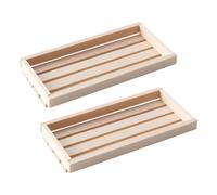 OSNIYAW Cesta de madera en miniatura escala 1: 12 para guardar accesorios y juguetes Pequeña presentación de alimentos