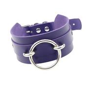 OSNIYAW Collar unisex de piel sintética con detalles de anillos en O ajustables para mayor comodidad y versatilidad en varios ajustes. Gargantilla unisex de moda, One Size, como se describe, como se