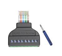 OSNIYAW Conector de red RJ45 macho a bloque de cristal de rosca de 8 pines adaptador para CCTV, Internet digital, Ethernet