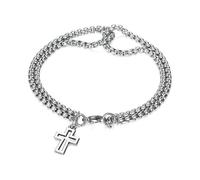 OSNIYAW Cruces patrón de acero manguito cómodo Fit unisex pulsera Streetwear moda regalo Hip Hop Cruces diseños pulsera
