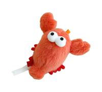 OSNIYAW Diseño de cangrejo, juguete de peluche para gatos con hierba gatera y cascabeles para estimulación mental, alivio del estrés, entretenimiento de gatitos, dibujos animados de gatos