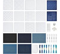 OSNIYAW El juego de costura Sashiko de 45 piezas incluye aro de aguja de tela de algodón y materiales Sashiko