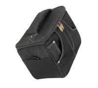 OSNIYAW Estuche de almacenamiento para amplificador, estilo retro, textura de tela, partición interna, uso al aire libre, banda esencial de viaje, Black, S, Mass Beauty